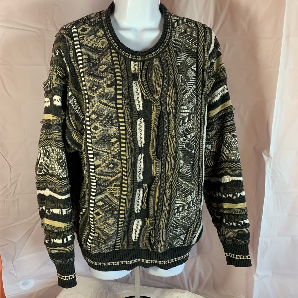 VINTAGE✨ Ugly Green Unique Sweater Pull Over Coogi